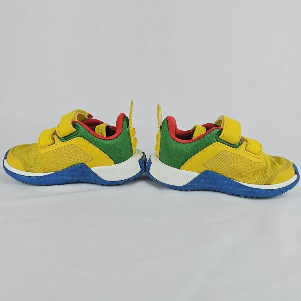 Adidas Lego Sport Baby Boys Shoes Size:6K, Yellow,Green,Red,and BlackStripe Logo
